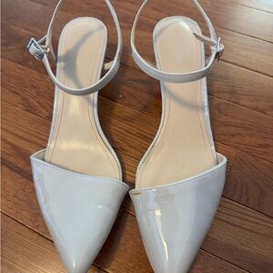 Calvin Klein Women's Off-White Ankle Strap Heels